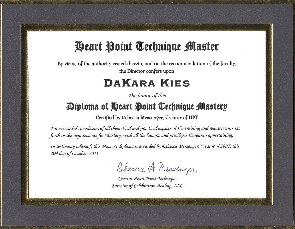 Dakara Kies HPT Master Diploma